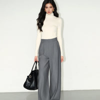 Multicolor Office High-waisted Wide-leg Suit Pants Women's 2025 Autumn Loose and Drape Casual Straight Mopping Trousers