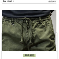 CAAYU Joggers Cargo Pants Mens Casual Y2k Multi-Pocket Male Trousers Sweatpants Streetwear Techwear Military Green Track Pants