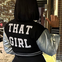 Kliou Letter Shape Patchwork Coats Women Casual Classic Panelled Long Sleeve Single Breasted Croped Jacket Female Street Outwear