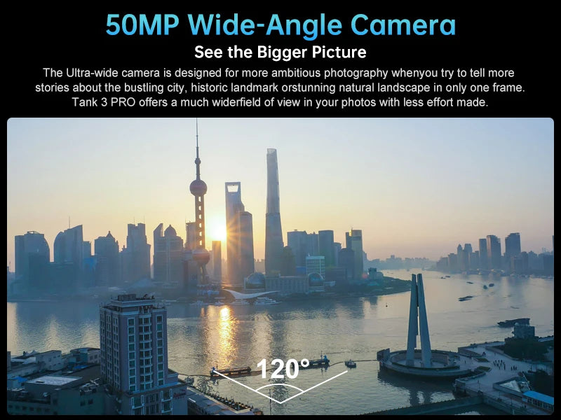 Unihertz Tank 3 Pro 8849 with 100 Lumens 120Hz Projector ,32GB/36GB RAM,512GB ROM,23800mAh 120W Fast Charger,5G,200MP Camera