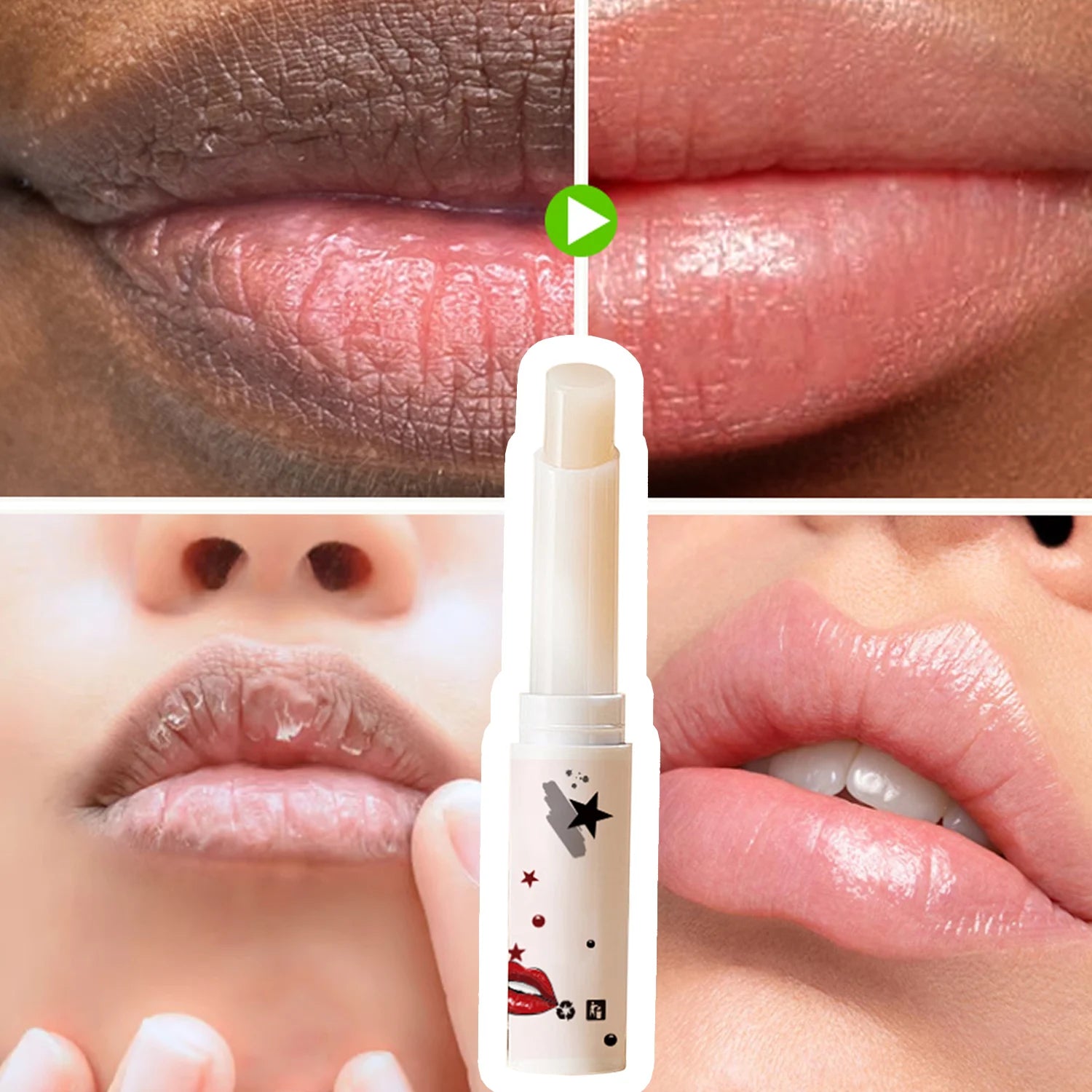 Lip Balm Moisturizing Lipstick For Dry Lips Reduce Lip Lines Makeup Nourishing Repair Brighten Exfoliation Lipbalm Lip Care