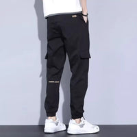 Men's Fashion Concise Office Harem Pants Holiday Party Plush Winter Cargo Trousers Classic Thicken Casual Pants Plus Size S-3XL