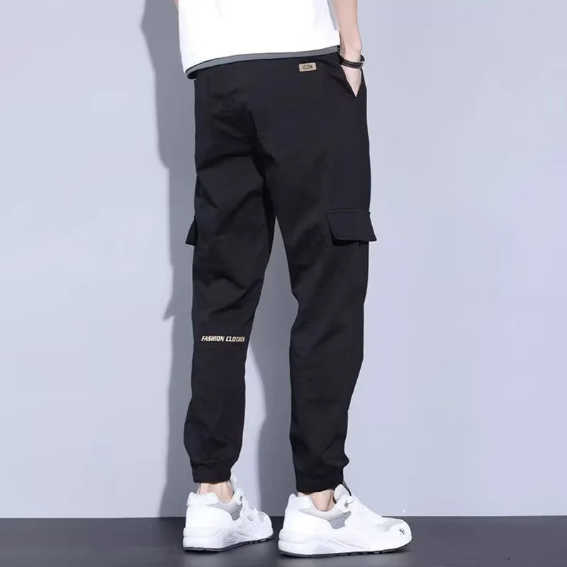 Men's Fashion Concise Office Harem Pants Holiday Party Plush Winter Cargo Trousers Classic Thicken Casual Pants Plus Size S-3XL