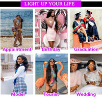 3 IN 1 Half Wig Human Hair 220 Density Deep Wave Wig Human Hair Ready to Wear 3 IN 1 Half Wig With Drawstring Half Wig