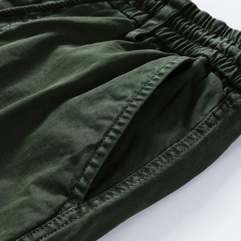 Spring and autumn trendy Cargo pants for men, slim, leggings, ruffian and handsome trousers, American multi bag pants, outdoor v