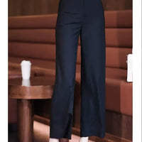 Nine-point Wide-leg Pants for Women in Summer Thin New High-waist Drooping Ice Silk Suit Women's Slim Straight Pants
