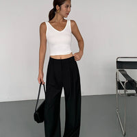 Multicolor Office High-waisted Wide-leg Suit Pants Women's 2025 Autumn Loose and Drape Casual Straight Mopping Trousers
