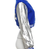 Kliou Letter Shape Patchwork Coats Women Casual Classic Panelled Long Sleeve Single Breasted Croped Jacket Female Street Outwear