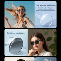 AI Smart Glasses with HD Camera for Photos Videos Hands-Free Vlog Recording Camera Glasses Audio for Driving Outdoor Sunglasses