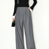 Multicolor Office High-waisted Wide-leg Suit Pants Women's 2025 Autumn Loose and Drape Casual Straight Mopping Trousers