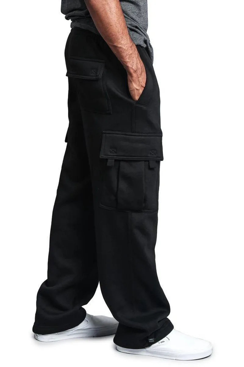 Men Cargo Loose Pants Spring Summer Male Retro Vintage Full Loose Wide Leg Pant LXDZ-ZL-5