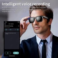 AI Smart Glasses with HD Camera for Photos Videos Hands-Free Vlog Recording Camera Glasses Audio for Driving Outdoor Sunglasses