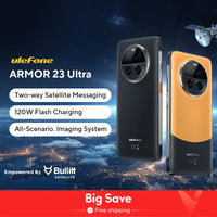 Ulefone Armor 23 Ultra 5G Rugged Phone Satellite Message 120W Smartphone 64MP Night Camera 24GB+512GB NFC Android 13Mobile Phone