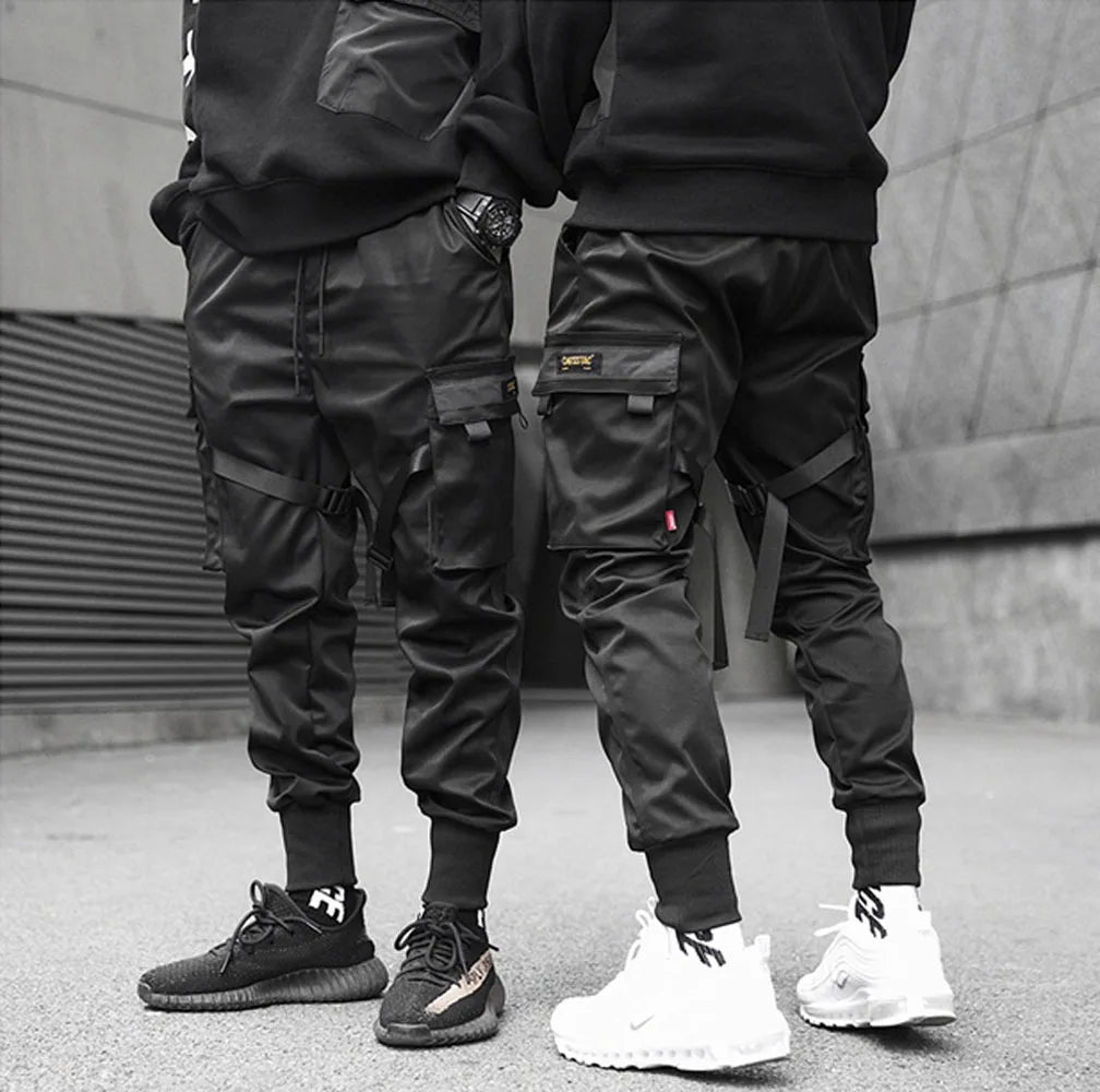 New Streetwear Men's Multi Pockets Cargo Harem Pants Hip Hop Casual Male Track Pants Joggers Trousers Fashion Harajuku Men Pants