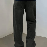 Men'S Skinny Fit Wide Leg Jeans, Men'S Stylish Comfy Denim Pants, Versatile For Four Seasons