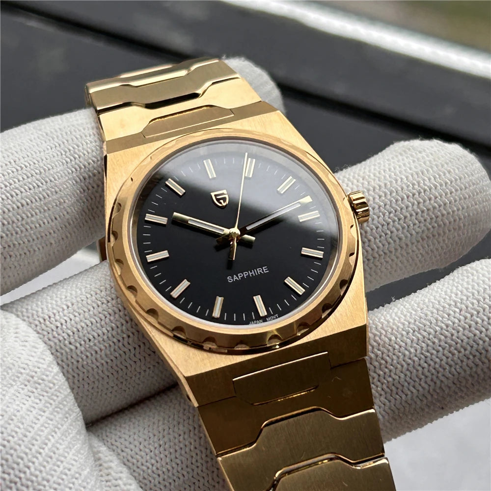 2025 New PAGANI DESIGN Men's Quartz Watch 37MM VJ21 Sapphire Stainless Steel Waterproof Wristwatches Reloj Hombre PDYS020