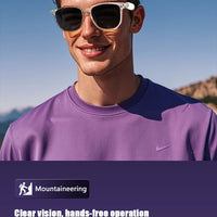 GS03 Smart Glasses for Men BT Sunglasses Earphone Outdoor Sports UV400 Polarized Anti Blue Light Lens IPX5 Intelligent Glass