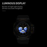 SMAEL Sport Watch for Men Waterproof Wristwatches Student Dual Display Digital Multi-function Stopwatch Clocks 8065 Male Watches