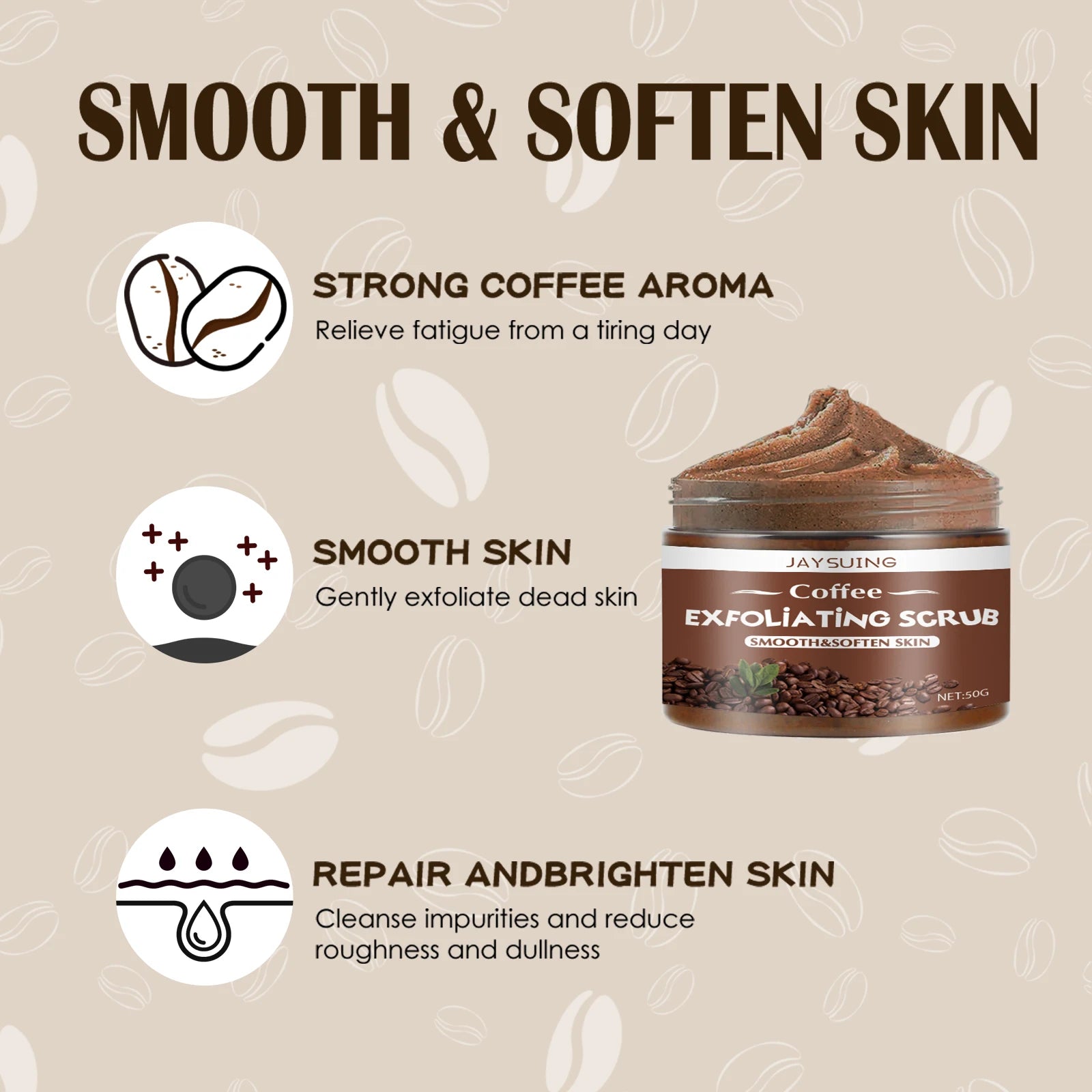 Coffee Scrub Body Exfoliating Black Pigment Cleansing Elbow Underarm Knee Reduces Rough Dull Dead Skin Scrub Cleansing Cream