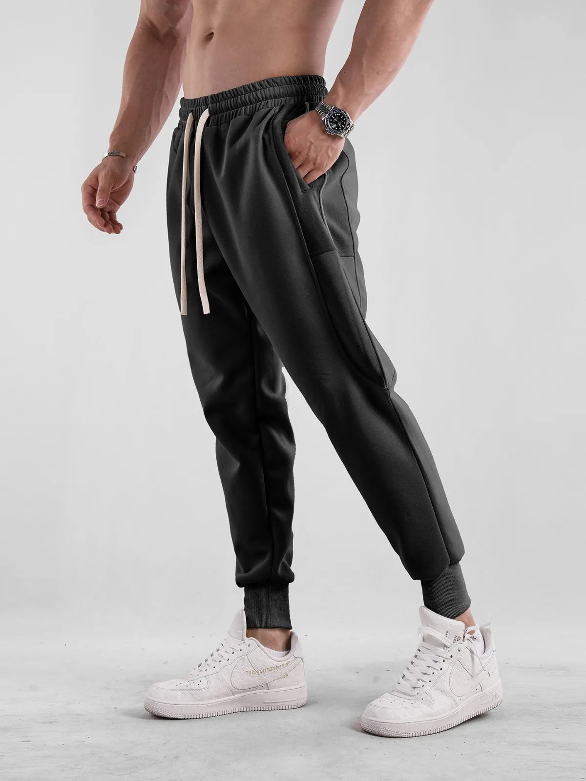 Men's Fashion Casual Pants Comfortable Running Joggers Gym Fitness Elastic Sport Training Trousers Sweatpants Bottom Man Costume