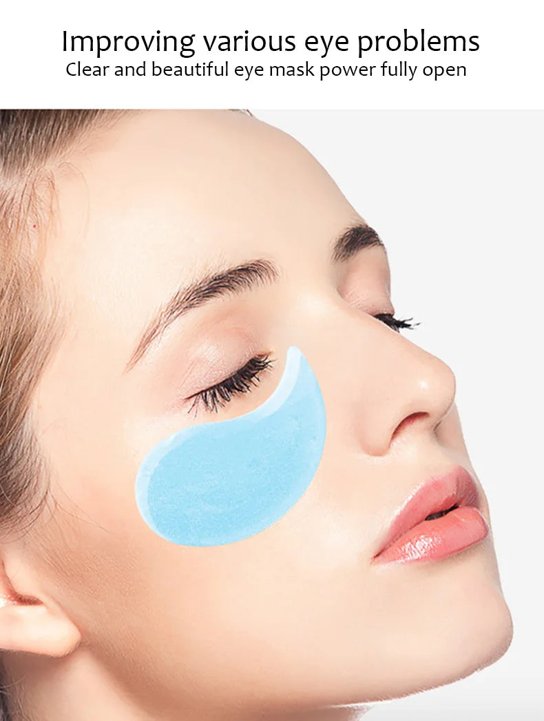 60pcs Hyaluronic Acid Crystal Collagen Eye Mask Anti Dark Circles Remove Eye Bags Moisturizing Firming Eye Patches Skin Care