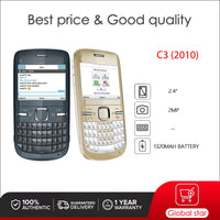 Original C3-00 C3 (2010) Mobile Cell Phone Russian Arabic Hebrew English Keyboard Made in Finland Unlocked