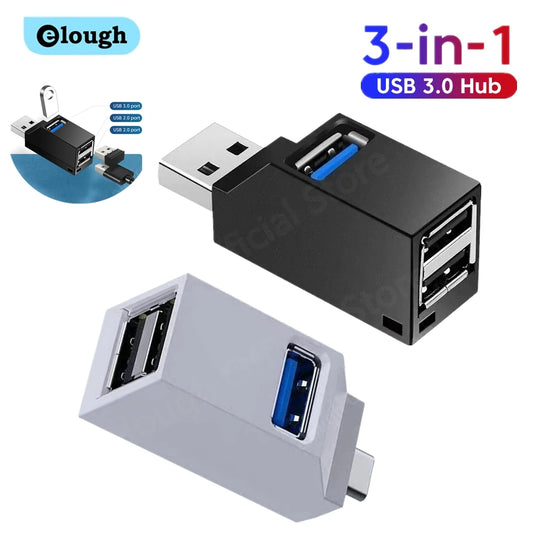 Elough HUB USB Type C High Speed Cable Splitter USB 3.0 Multipuertos HUB Adapter Extender For PC Portable USB Disk Card Reader