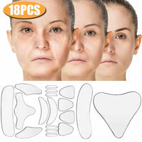 18Pcs Silicone Face Forehead Cheek Chin Sticker Anti-wrinkle Face Eye Patches Wrinkle Removal Face Lifting Beauty Tool Skin Care