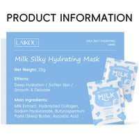LAIKOU Milk Facial  Face Mask Shrink Pores Deep Hydrating Overnight Mask Moisturizing  Brightening Face Skin Care