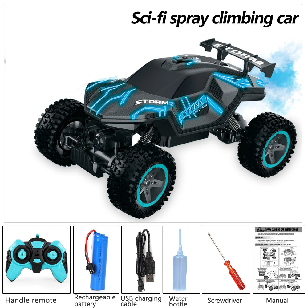 1:16 RC Car  2.4G Four Wheel Drive High-Speed Remote Control Drift Racing Car With LED Lights 4WD RC Car Model Toys for Boys Kid