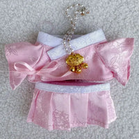 For 15/17cm Labubu Doll Accessories Labubu 3.0 Outfit Korean Traditional Style Dress Set with Hair Clip Doll Clothes