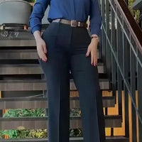 Sweet Patchwork High Waist Casual Pants Autumn Hot Sale Of The Season New Arrival Women's Fashion Fresh Style Loose Fit Trousers