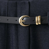 Faionable High Waist Belted Straight Leg Pants Women's Slim Fit Casual Autumn New Arrival Street Sle Polyester Fiber