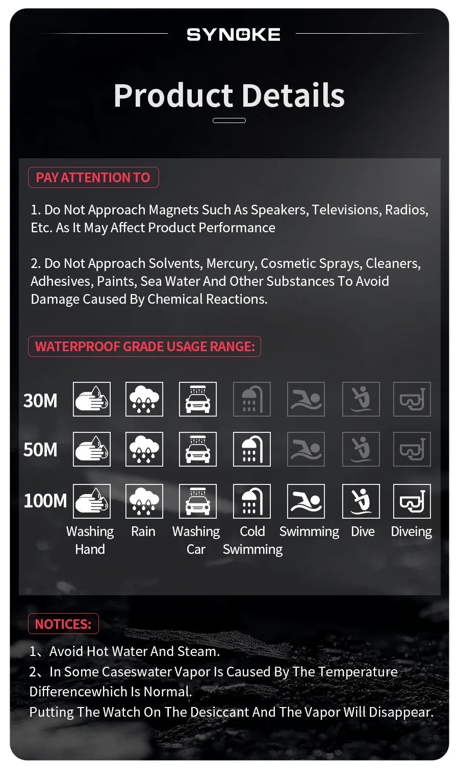 Upgrade Movement Digital Watches For Men Waterproof 50M SYNOKE 9813 Sports Watch Men Big screen Easy to Read reloj hombre