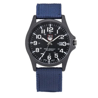 Men Genuine XINEW Brand Watches Students Fashion Casual Nylon Band Sports Army Gifts Date Quartz Wrist Watch Black Montre Homme