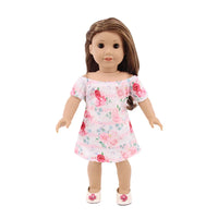 Baby Girls Dress Dolls Clothes Daily Fashion Dress For 18 inch American Doll Girl's Accessories 43Cm Baby Reborn,Generation Gift