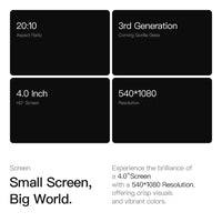 UNIWA Phonemax Q9 Mini Unisoc T606 4G Smartphone 4 Inch QHD 4GB RAM 64GB ROM Mobile Phone Android 14 2000mAh Small Phone Face ID