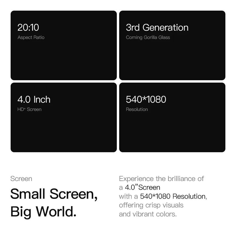 UNIWA Phonemax Q9 Mini Unisoc T606 4G Smartphone 4 Inch QHD 4GB RAM 64GB ROM Mobile Phone Android 14 2000mAh Small Phone Face ID