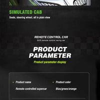 RC Car 4Ch High - Speed Remote Control Drift Electric Sportscar Toy, Perfect Birthday Present for Boys