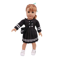 Baby Girls Dress Dolls Clothes Daily Fashion Dress For 18 inch American Doll Girl's Accessories 43Cm Baby Reborn,Generation Gift