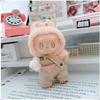 Para 15-17cm Labubu V1 V2 Idol muñeca traje sombrero monos ropa regalo Mini ropa de muñeca de peluche accesorios de atuendo