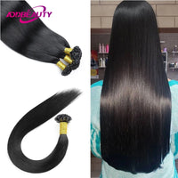 Straight Nail U Tip Fusion Human Hair Extension Keratin Capsule Brazilian Human Remy Hair Extensions 0.8g/1g/pc 50g Natural Hair