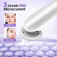 7 in 1 EMS Facial Massager with LED Light Vibration Hot Compress Skin Care Face Beauty Instrument Lifting Device Skincare