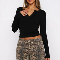 Womens V Neck Button Down Henley T Shirts Y2K Slim Fit Long Sleeve Crop Tops Basic Casual Going Out Tee Shirts