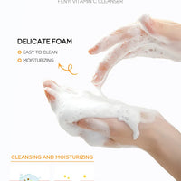 Vitamin C Facial Cleanser Skin Deep Cleansing Moisturizing Blackhead Removal Skincare Face Wash Foam Face Cleanser Skin Care