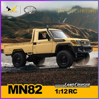 Rc Car MN82 1:12 Retro with LED Lights, Full Scale Analog LC79, Professional Four-wheel Drive Truck, Toy Truck Model RC