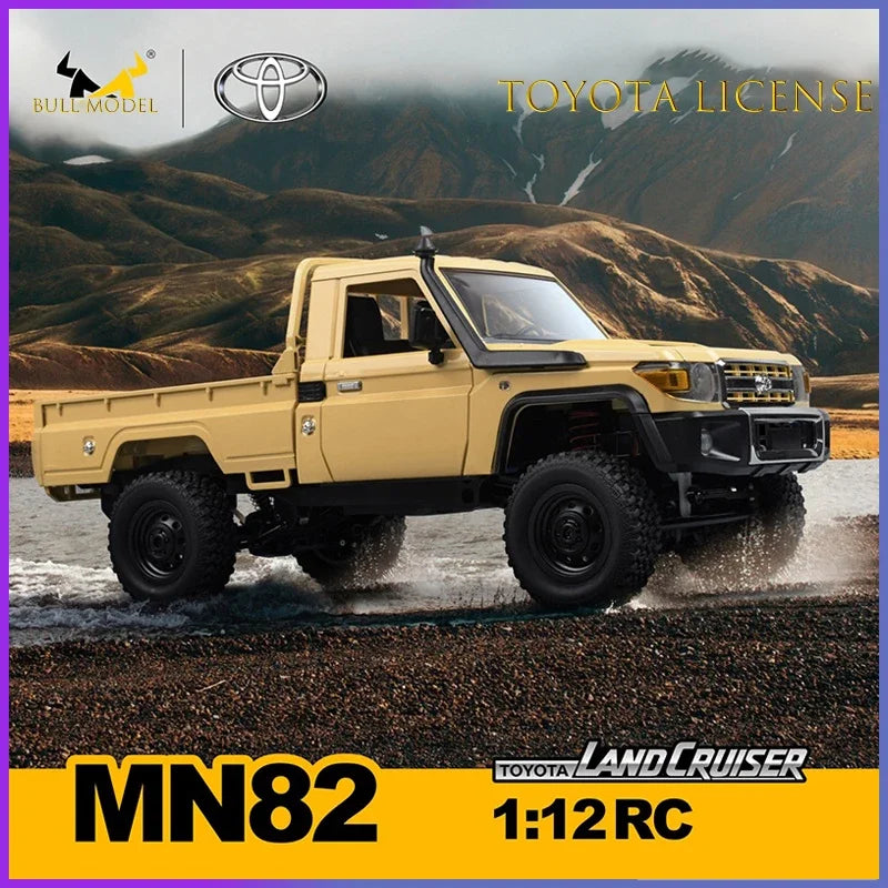 Rc Car MN82 1:12 Retro with LED Lights, Full Scale Analog LC79, Professional Four-wheel Drive Truck, Toy Truck Model RC
