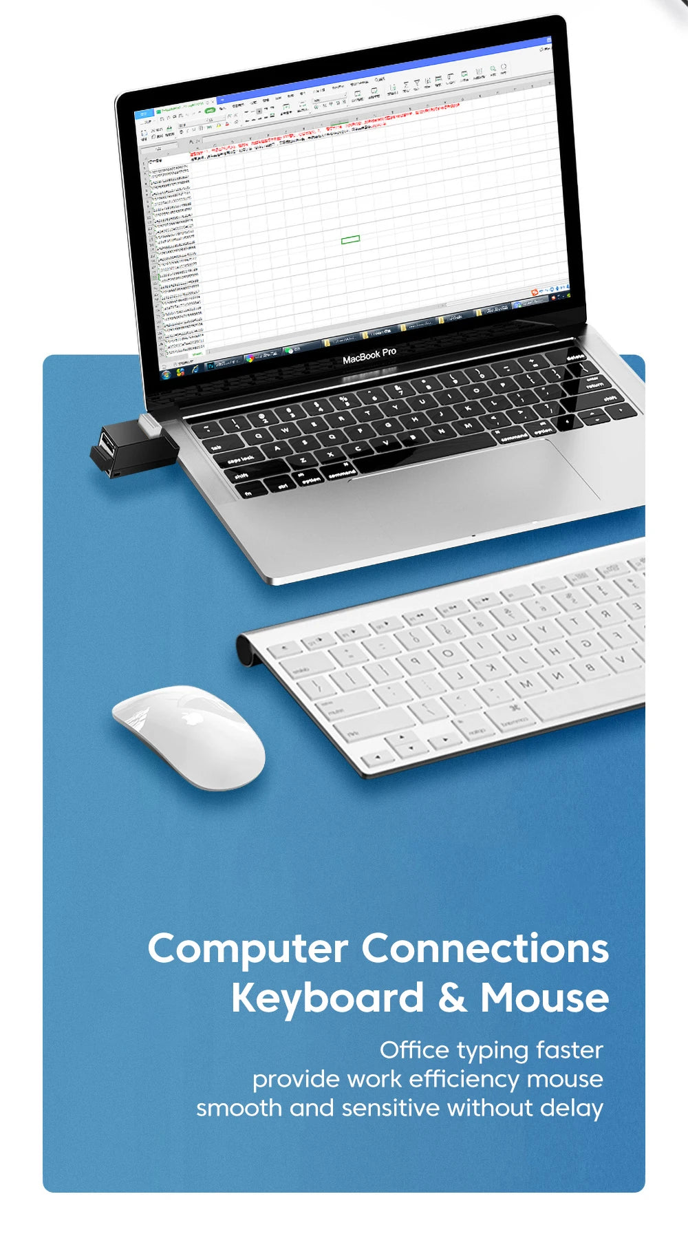 Elough HUB USB Type C High Speed Cable Splitter USB 3.0 Multipuertos HUB Adapter Extender For PC Portable USB Disk Card Reader