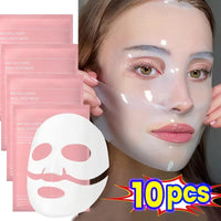 5/10/15/20 Bio Collagen Face Mask Shrink Pores Deep Hydrating Moisturizing Split Mask Firming Nourish Brighten Facial Skin Care