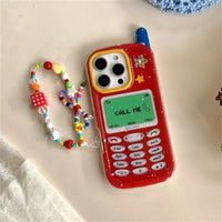 Funny 3D Mobile Phone Case For iPhone 16 Pro 15 14 13 Pro Max Protective Cover Fashion Cute Cases with Chain Funda